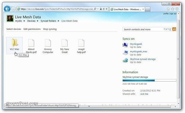 Windows Live Mesh 2011 para Mac: Introdução