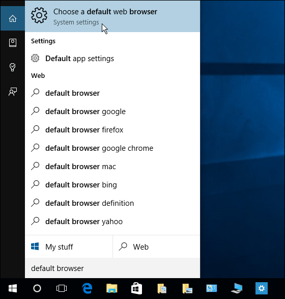 Cortana Search Windows 10