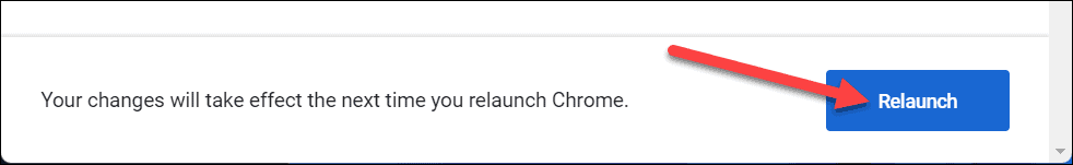 Botão Reiniciar o Chrome