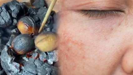 Mistura de nozes e azeite que remove manchas e marcas de queimaduras no rosto!