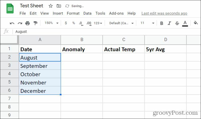 data meses de preenchimento automático