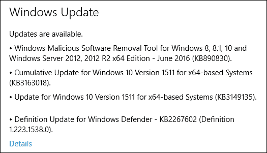 Nova atualização para PC do Windows 10 KB3163018 Compilação 10586.420 disponível (também para dispositivos móveis)
