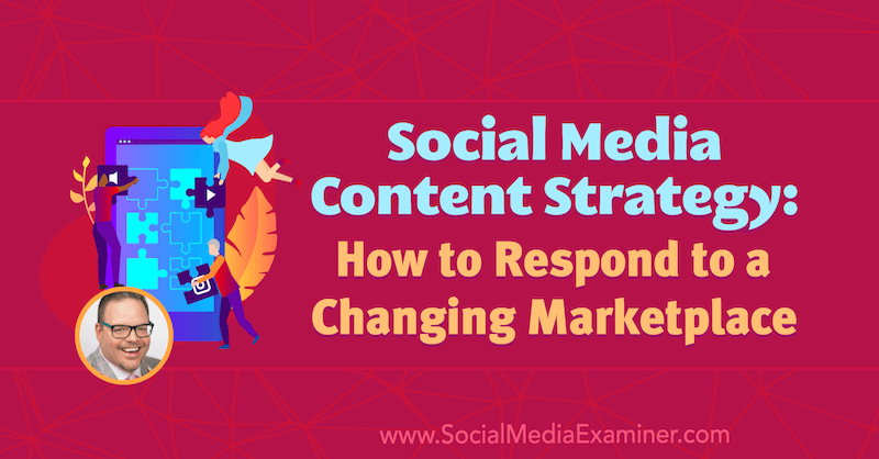 Estratégia de conteúdo de mídia social: como responder a um mercado em mudança, apresentando ideias de Jay Baer no podcast de marketing de mídia social.