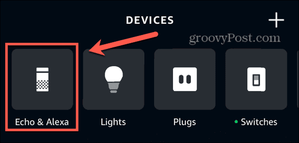 dispositivos de eco do aplicativo Alexa