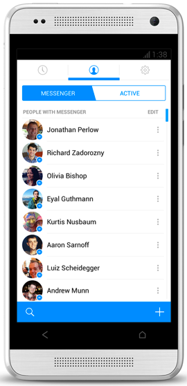 experiência facebook messenger para android