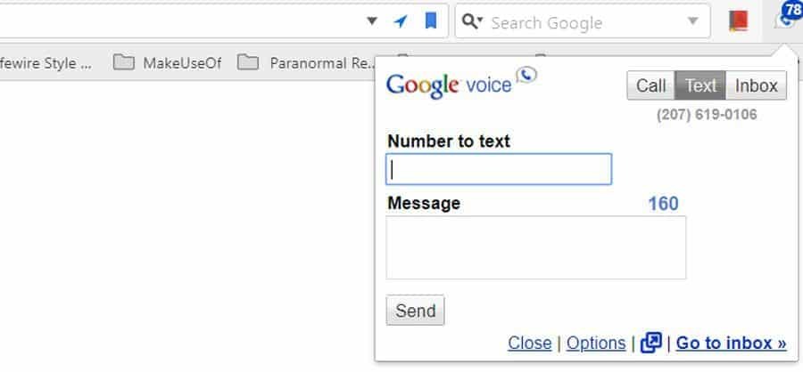 extensão do google voice chrome