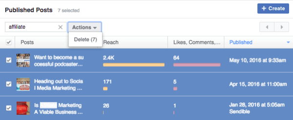 posts de ferramentas de publicação do facebook