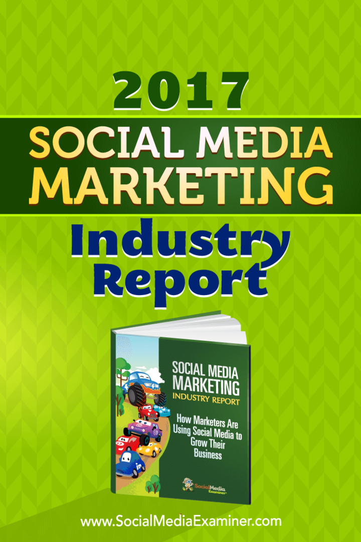 Relatório da indústria de marketing de mídia social 2017 por Mike Stelzner no examinador de mídia social.