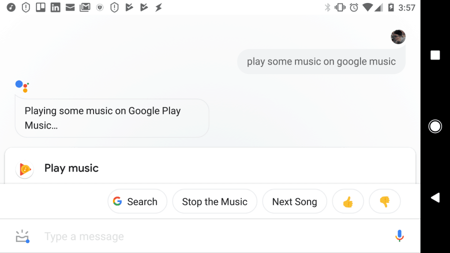 ei, google toca música aleatória