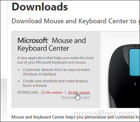 baixar microsoft mouse and keyboard center