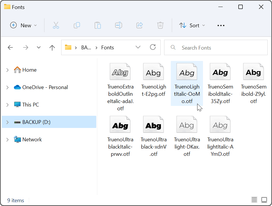 Instalar ou desinstalar fontes no Windows 11