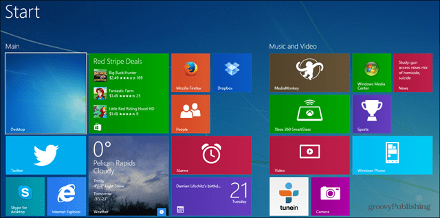 Como fazer backup e redefinir a tela inicial do Windows 8.1