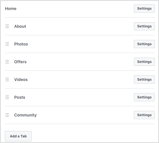 Facebook adicionar guia Grupos