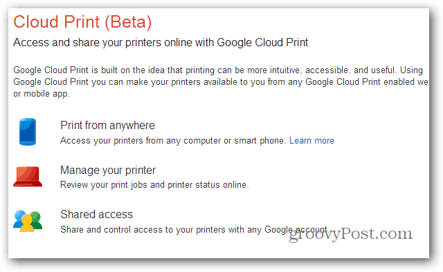 Imprimir no Nexus 7 via Google Cloud Print