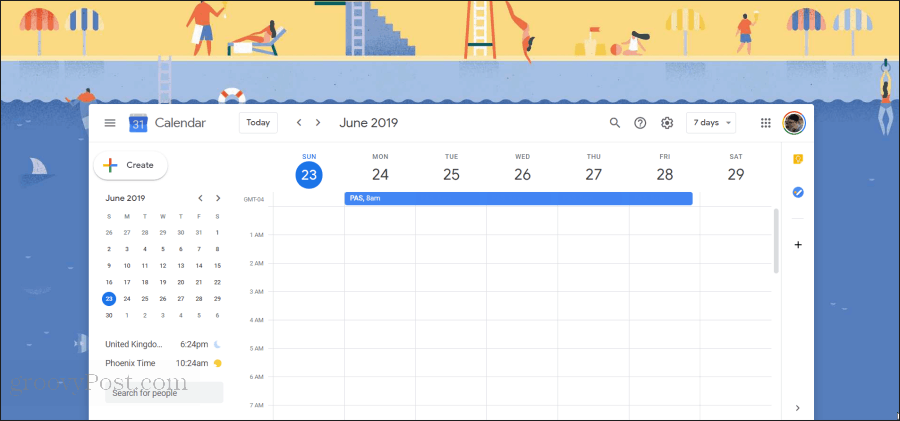 ilustração do calendário do google