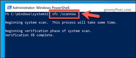 Usando a ferramenta SFC no Windows 10