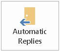 Botão de Respostas Automáticas do OutlookBotão de Respostas Automáticas do Outlook
