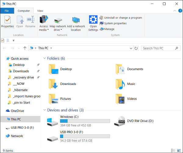Tornar o Windows 10 File Explorer aberto para este PC em vez de acesso rápido