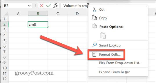 células de formato excel