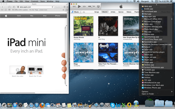 Desktop do OS X Mountain Lion