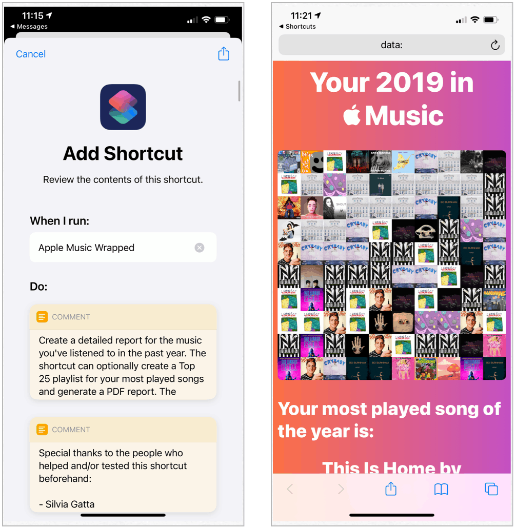 Músicas favoritas dos atalhos da Siri