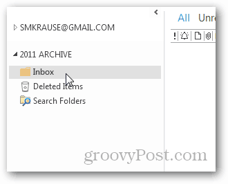 como criar arquivo pst para o Outlook 2013 - nova pasta inbox