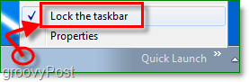 Desbloqueie a barra de tarefas no Windows 7