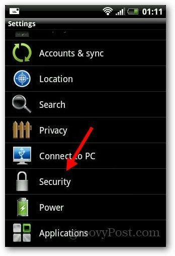 Trava de segurança Android 2