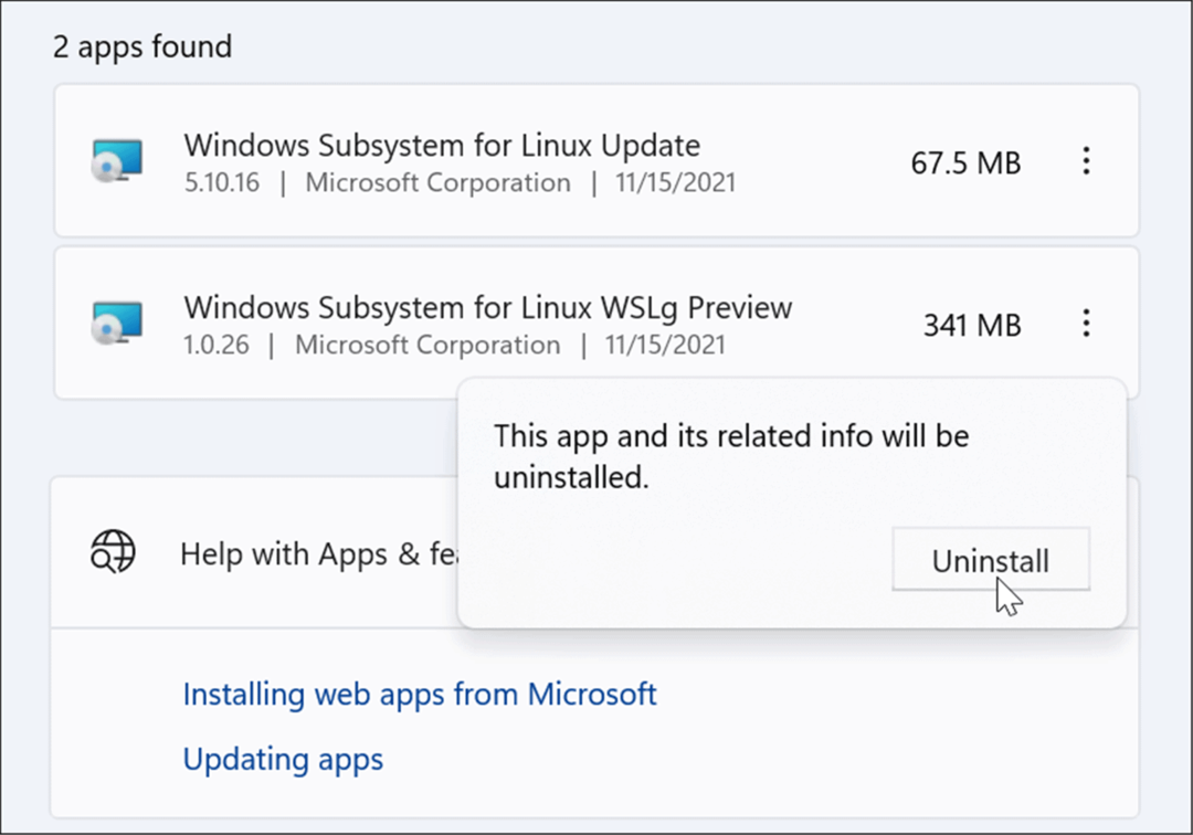 verifique desinstalar o Linux do Windows 11