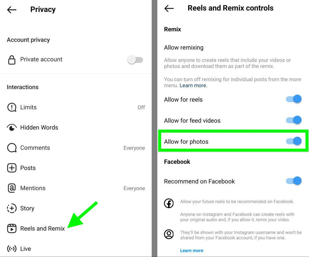 how-to-use-instagram-photo-remix-feature-turn-on-off-allow-for-photos-step-15