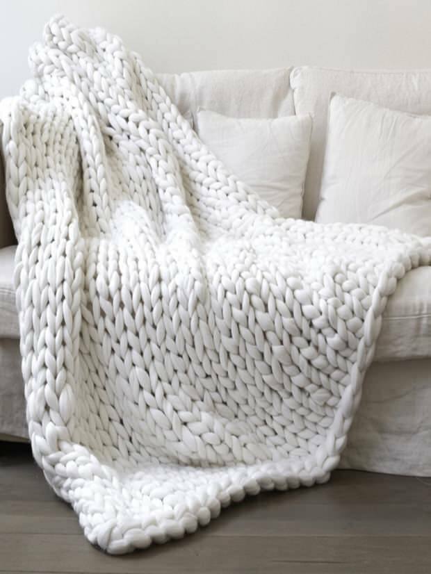 Padrão de tricô cobertor