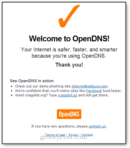 use opendns para bloquear sites