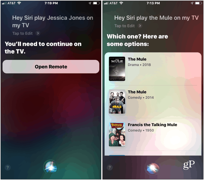 Siri com Apple TV