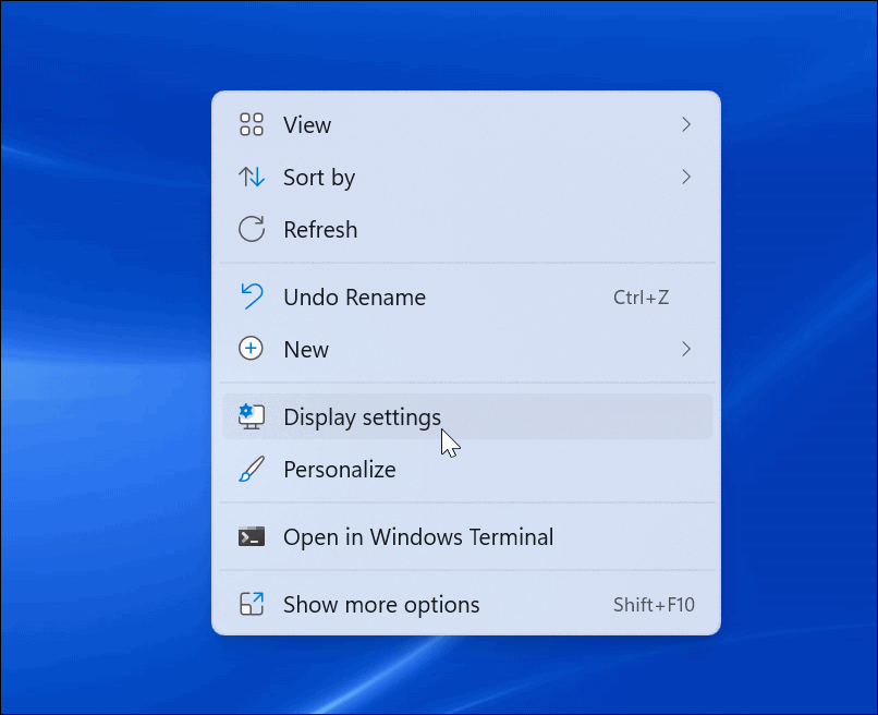 Configurações de exibição do Windows 11