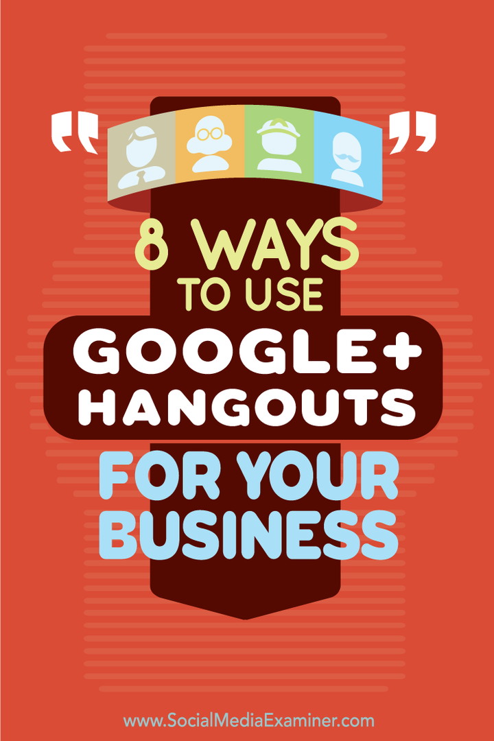 Oito maneiras de usar o Hangouts do Google+ para sua empresa: examinador de mídia social