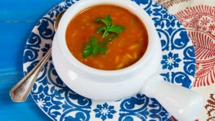 Receita de sopa de arroz delicioso tomate