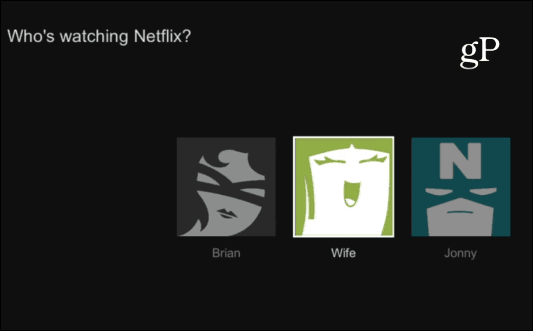 Perfis de usuário do Netflix