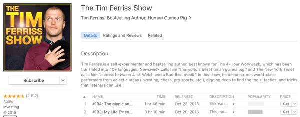 o show do Tim Ferriss
