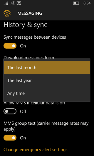 2 mensagens de backup windows 10 mobile