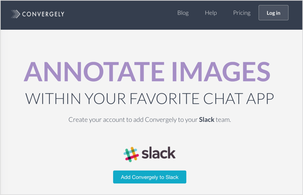 Adicione Convergely ao Slack.