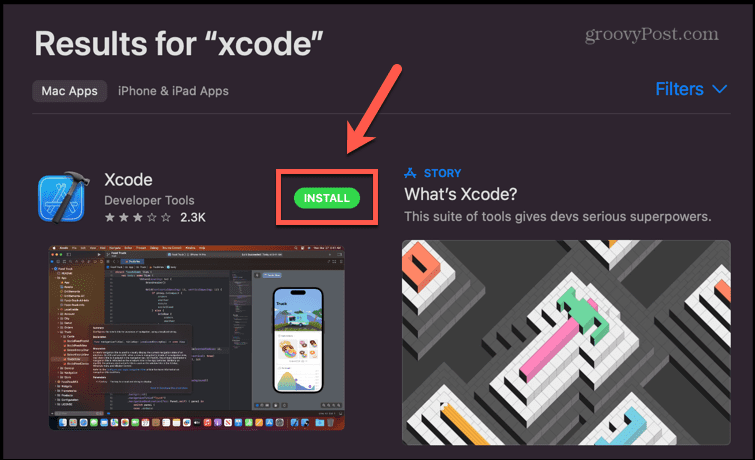 loja de aplicativos instalar xcode