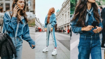 A nova tendência da moda de rua: jeans em geral