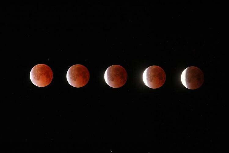 O eclipse lunar pode ser assistido da Turquia?