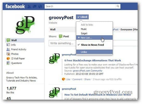 O Facebook adiciona listas de interesses: como usá-los