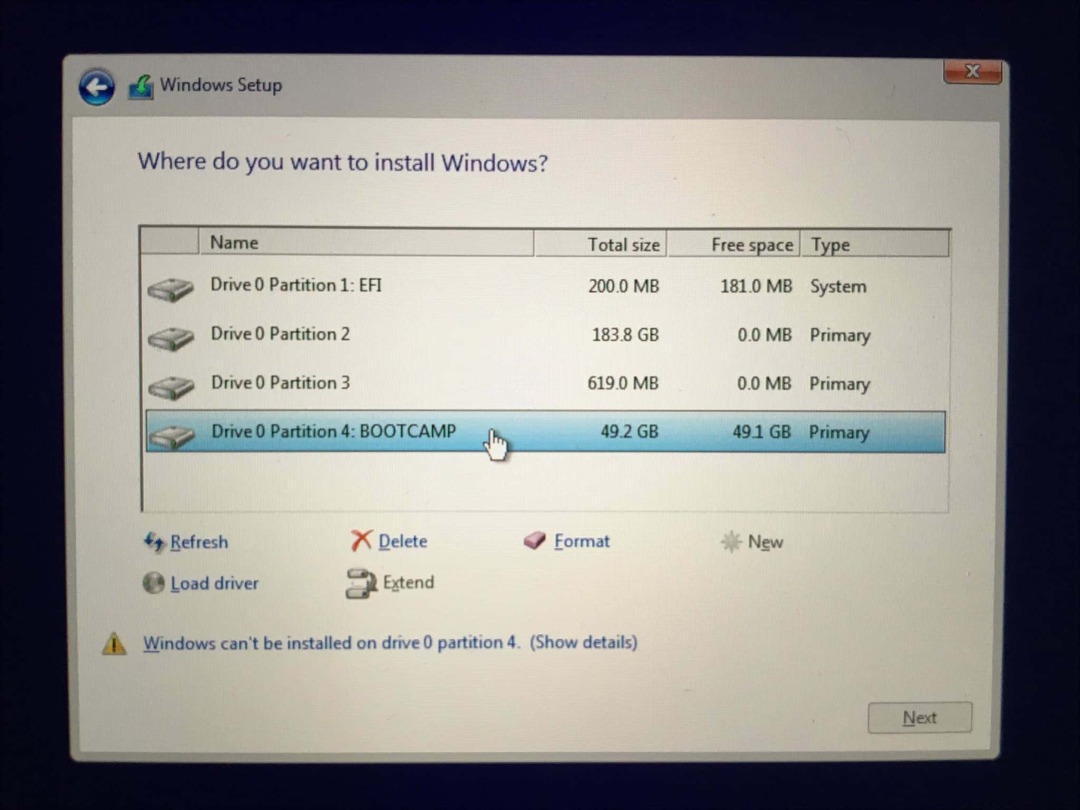 Instalação do Windows 6a