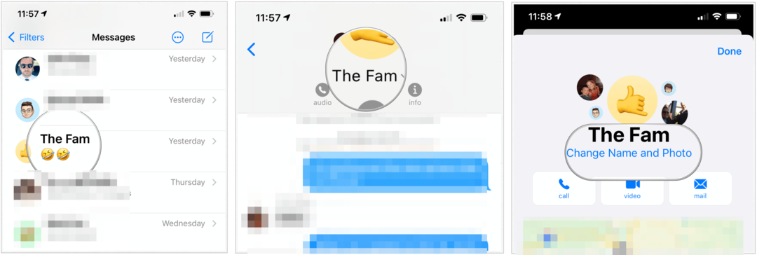 grupo de mensagens iOS 14