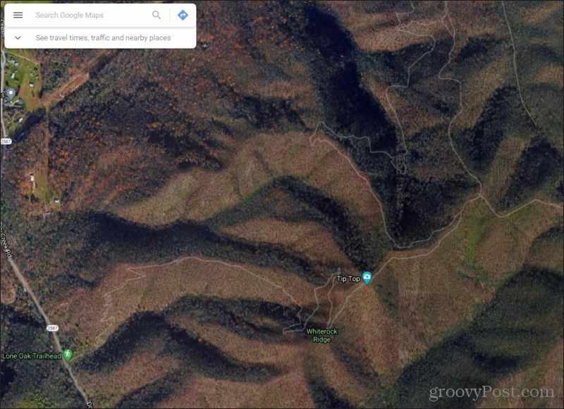 visualização de satélite do google maps