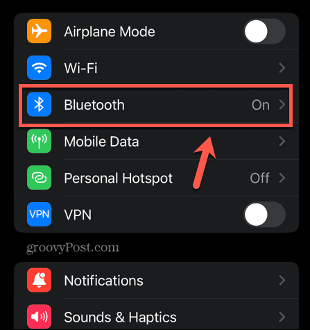 configurações de bluetooth do iphone