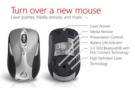 apresentadores mouse microsoft ponteiro laser botões de apresentação controle sem fio