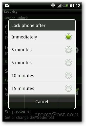 Como definir o bloqueio de segurança no seu telefone Android